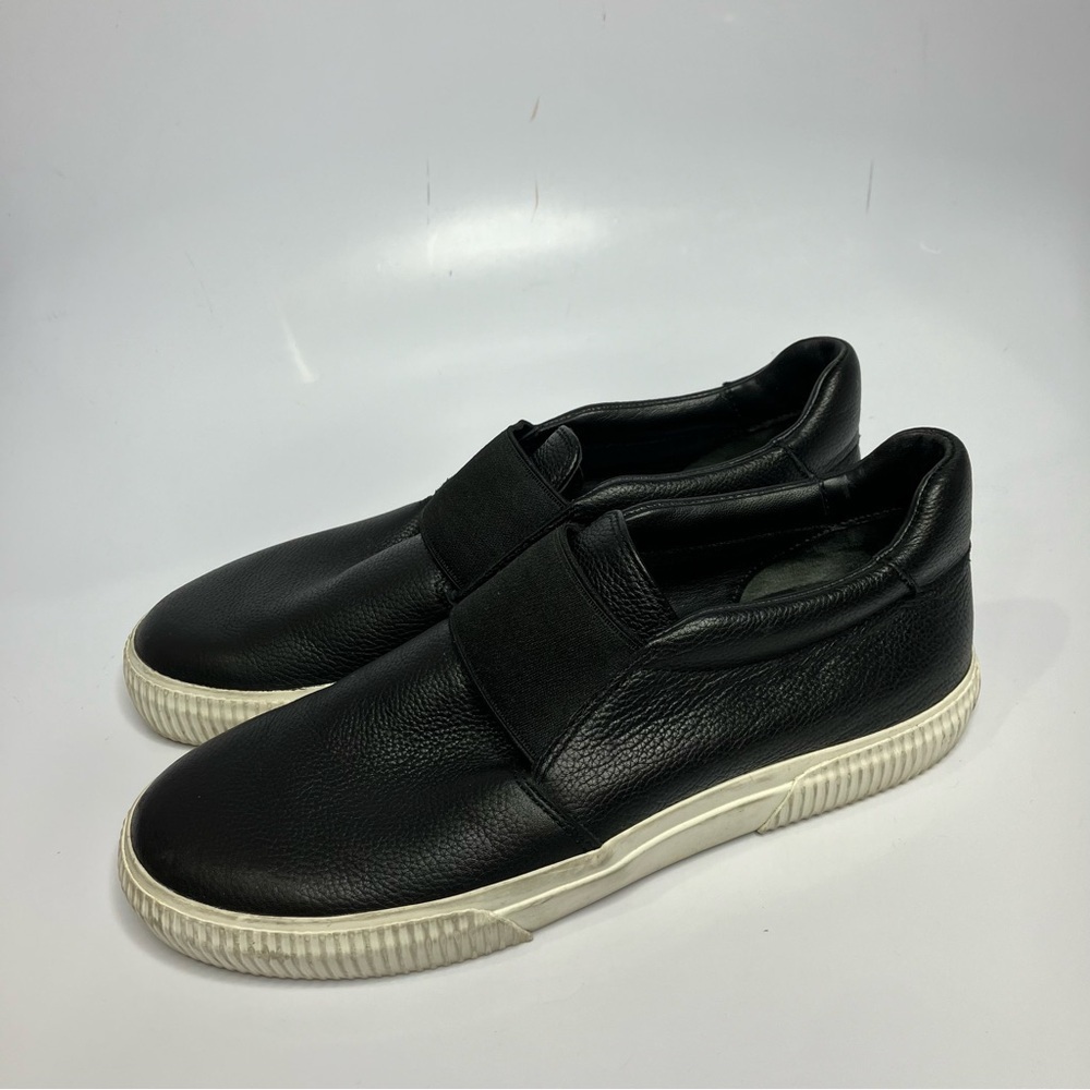 Vince black leather Kirkland slip on shoes size 7.5